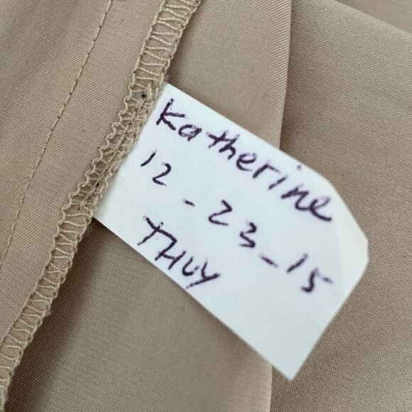 Reformation Katherine Exposed Zipper Front Slip Dress Champagne Black Lace Trim - Picture 4 of 4